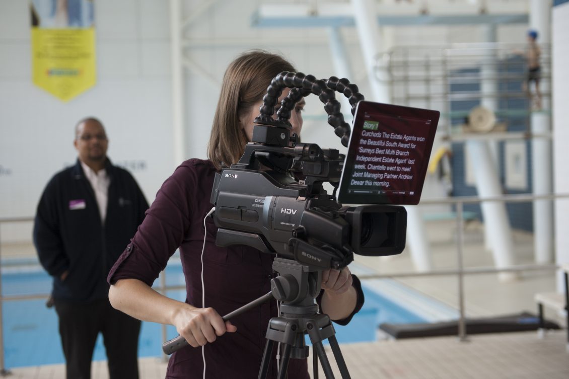 Telepromter software in action2 Teleprompter Apps