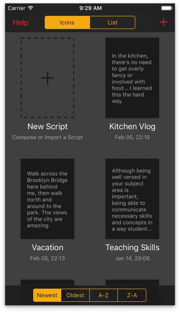 scripts Teleprompter Apps