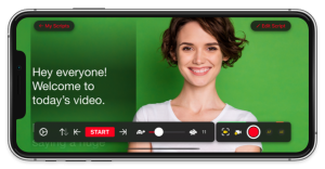 Green Screen Teleprompter app for iPhone