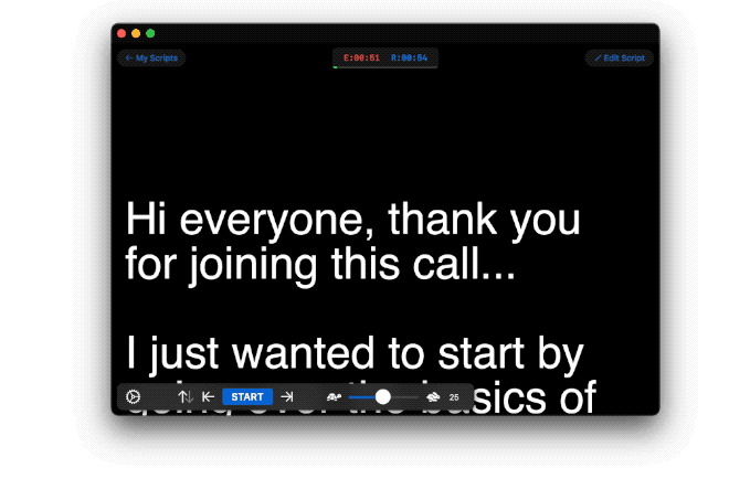 Teleprompter app for macOS